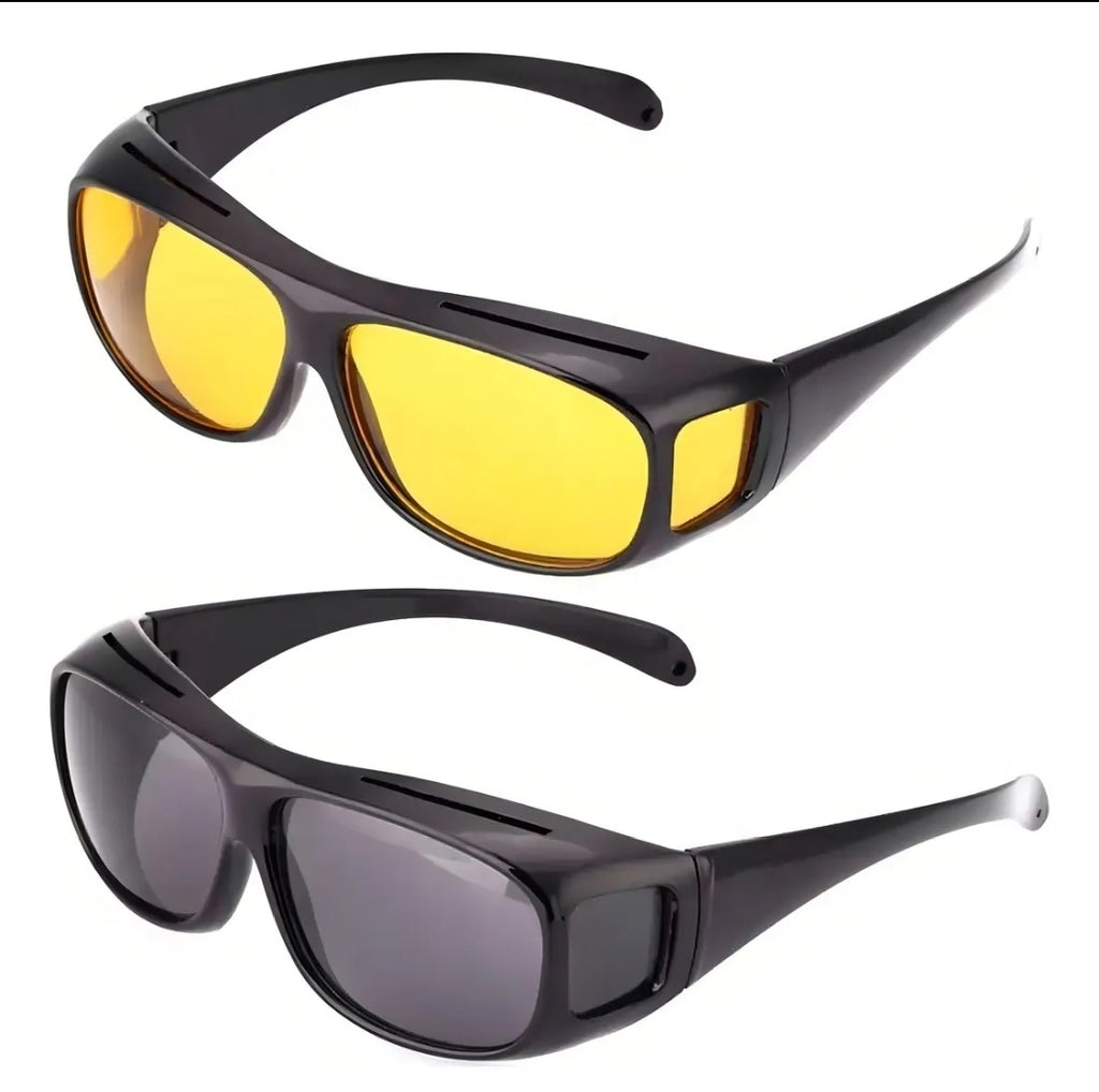Pack Gafas HD Visión Para Conducción Sol y Noche Unisex