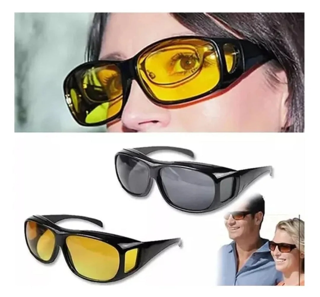 Pack Gafas HD Visión Para Conducción Sol y Noche Unisex