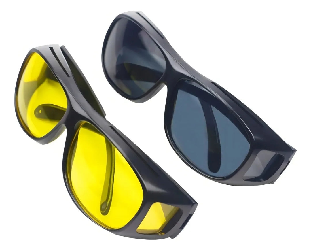 Pack Gafas HD Visión Para Conducción Sol y Noche Unisex